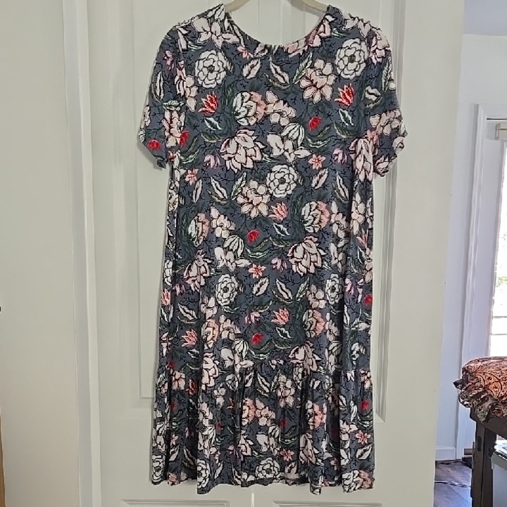 LOFT Floral Midi Dress - Multicolor